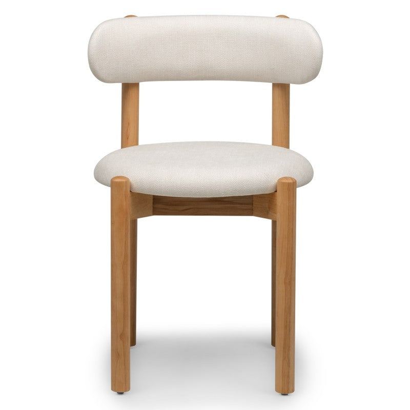 Scaun de dining Yoko, crem/natur, lemn de hevea