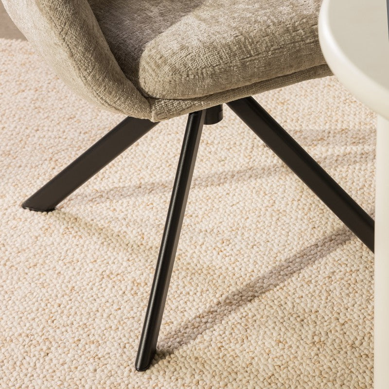 Scaun rotativ Santos, bej/picioare negre