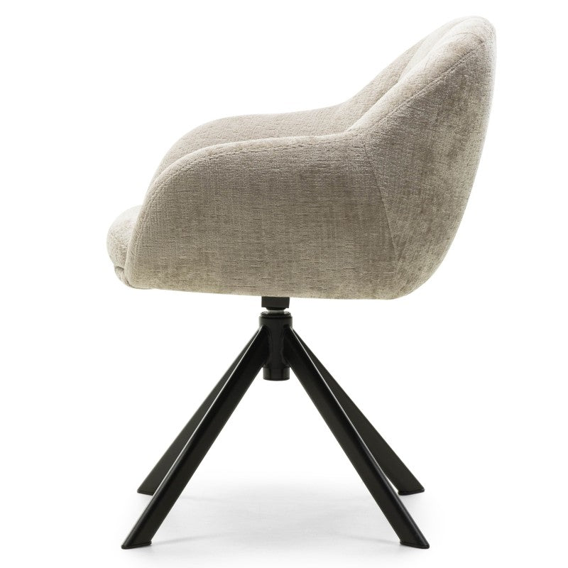 Scaun rotativ Santos, bej/picioare negre