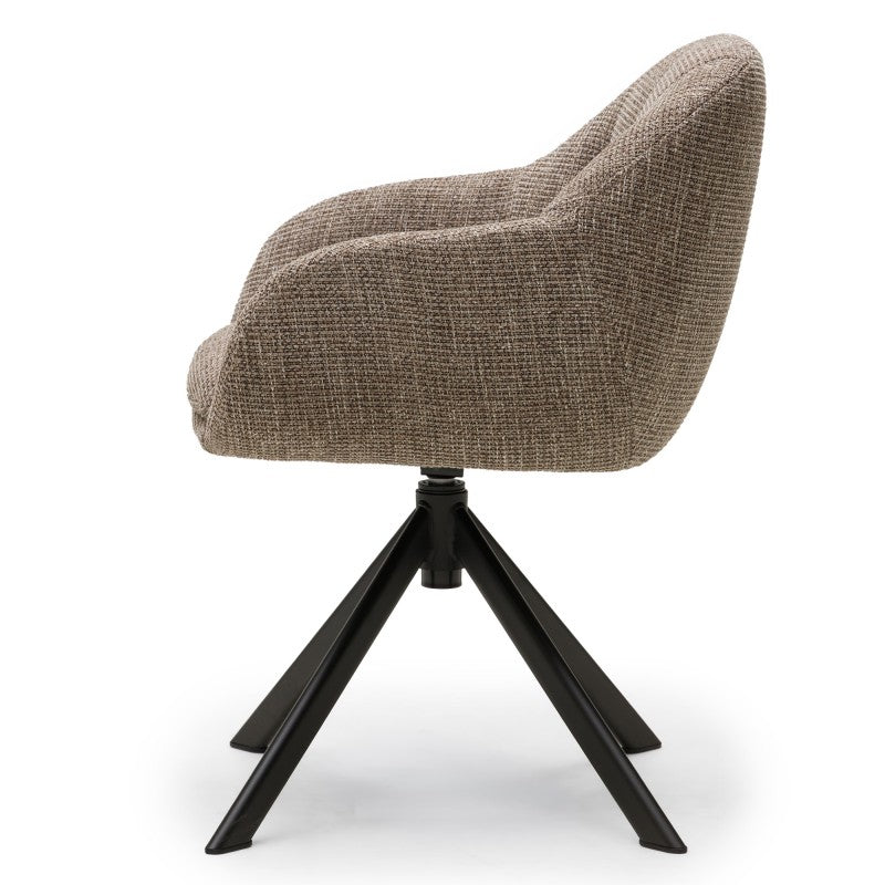 Scaun rotativ Santos, maro/picioare negre