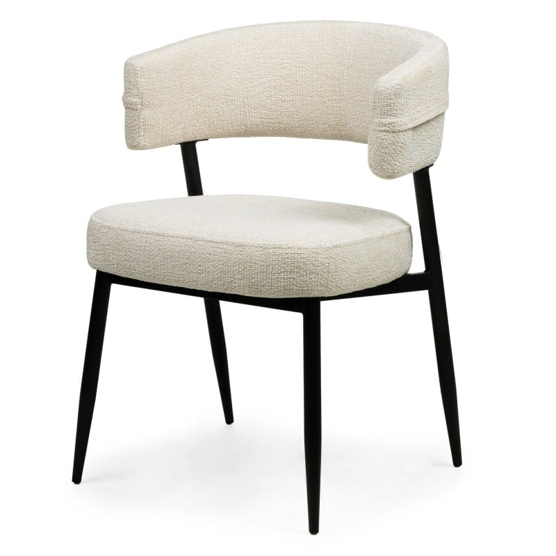 Scaun de bar Rosario, crem/picioare negre