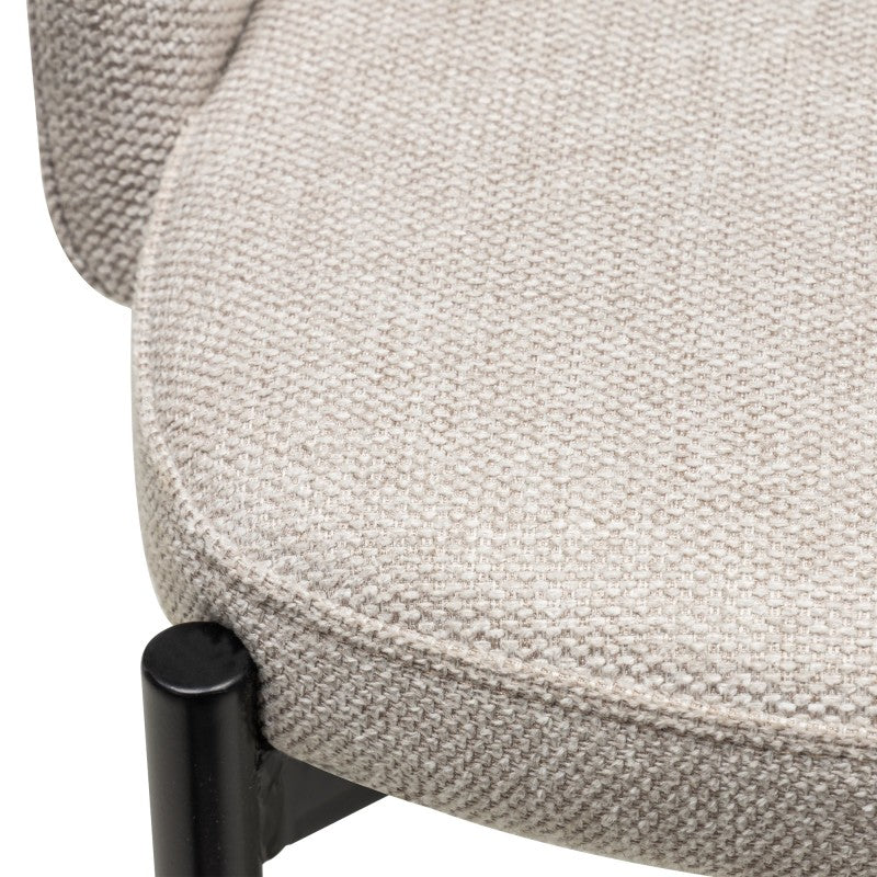 Scaun Jazz, cu decupaj în spătar, bej, picioare negre
