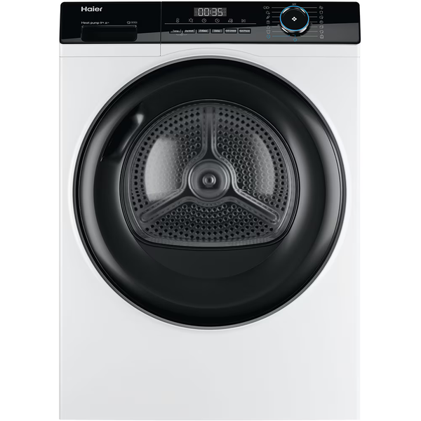 Uscator de rufe HAIER HD90-A2939-S, Pompa de caldura, 9 kg, 15 programe, Clasa A++, alb