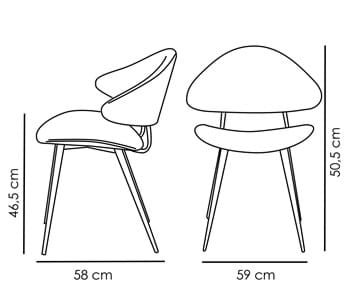 Scaun DAN-FORM Napoleon, negru, 100204100