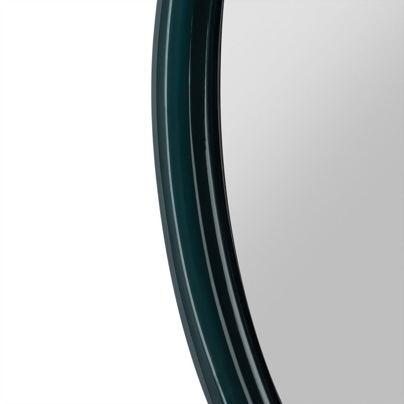 Oglindă de perete Zelia, rotundă, 100 cm, verde închis, lucioasă