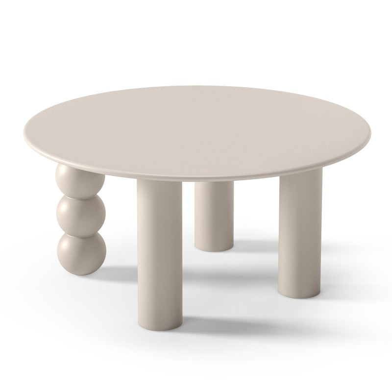 Măsuță de cafea Bolla, rotundă, 80 cm, cașmir, picior decorativ sferic