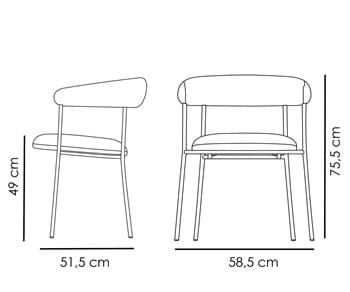 Scaun PLENTI Alb 100350103