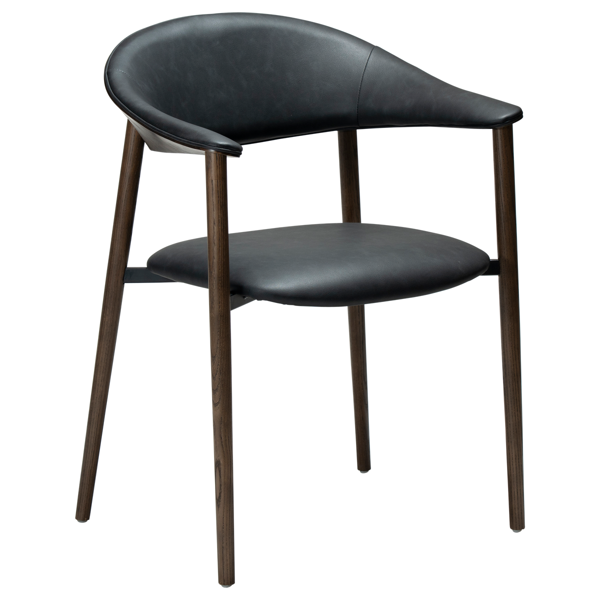 Scaun cu brațe RAVISH Negru/Frasin mocca 100108242