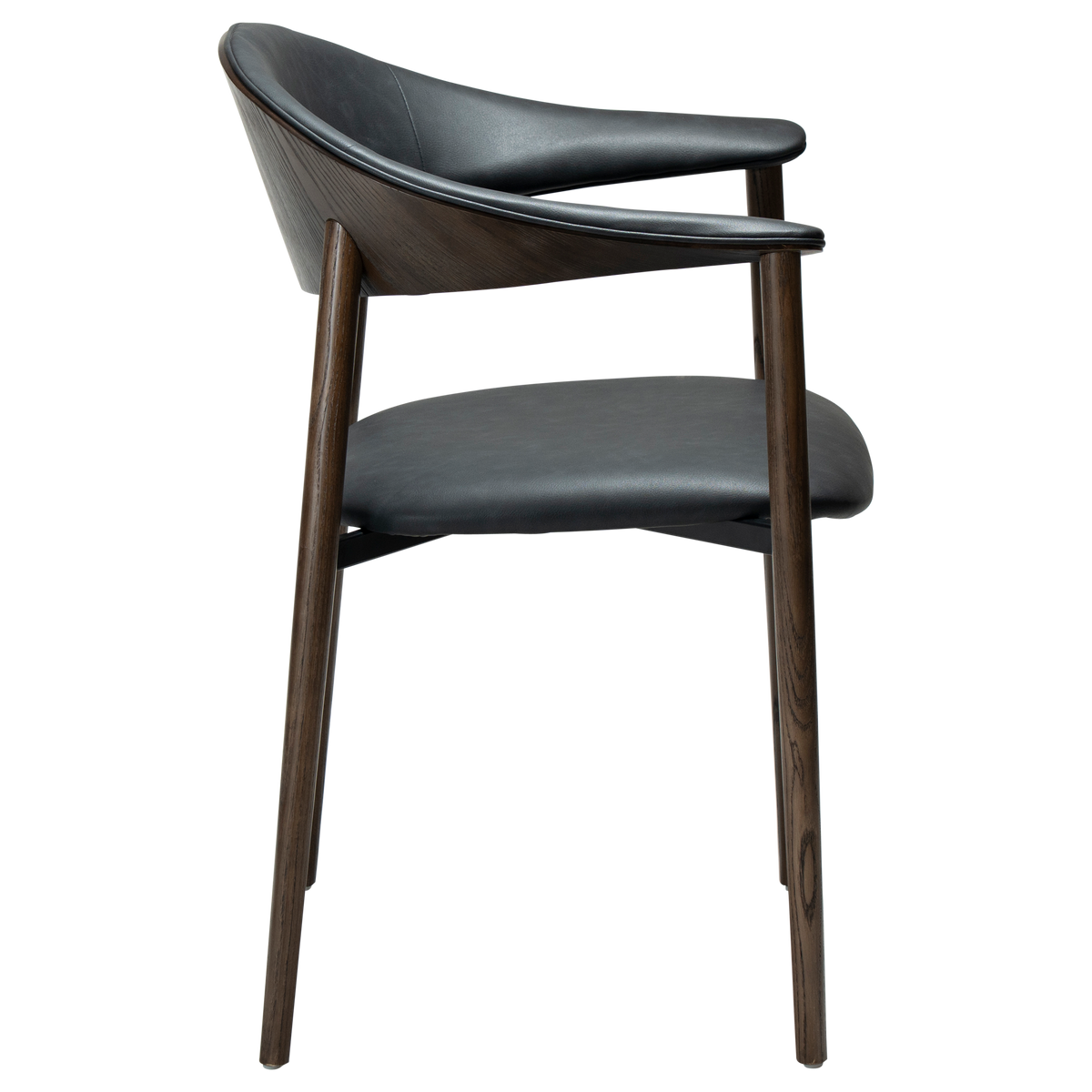 Scaun cu brațe RAVISH Negru/Frasin mocca 100108242