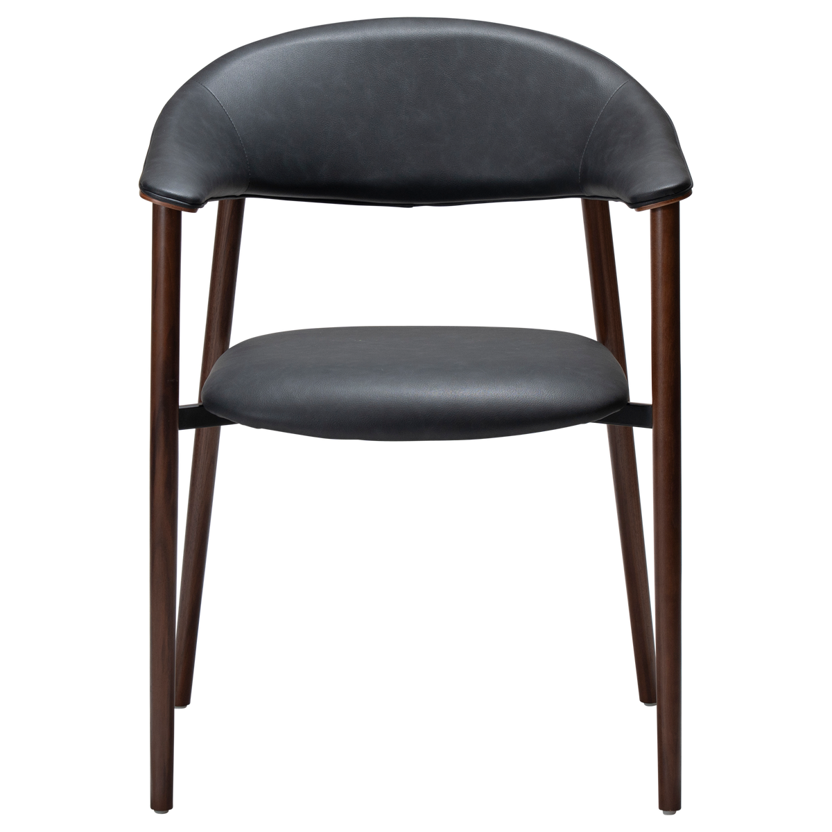 Scaun cu brațe RAVISH Negru/Nuc 100108245