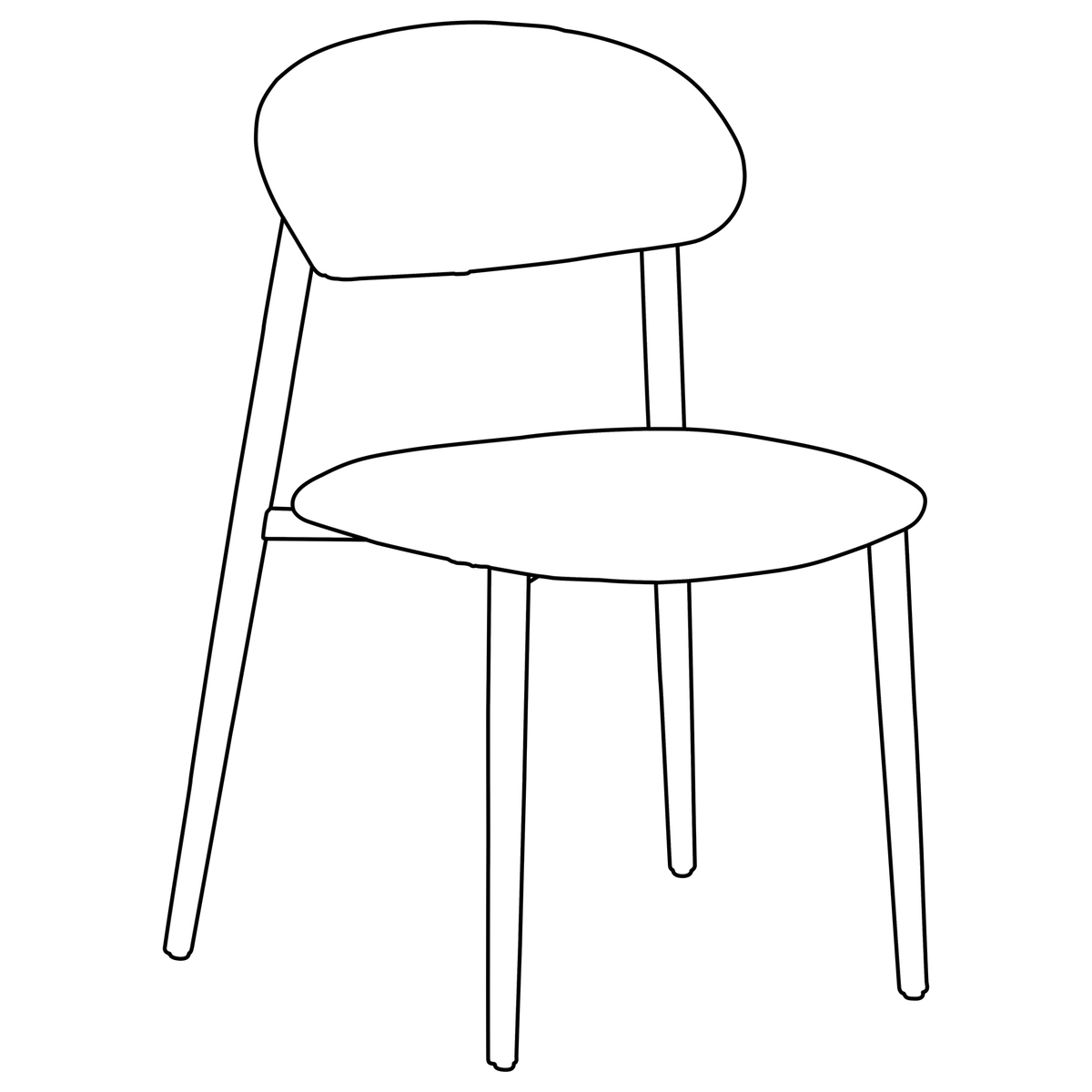 Scaun RAVISH Gri închis/Nuc 100108249