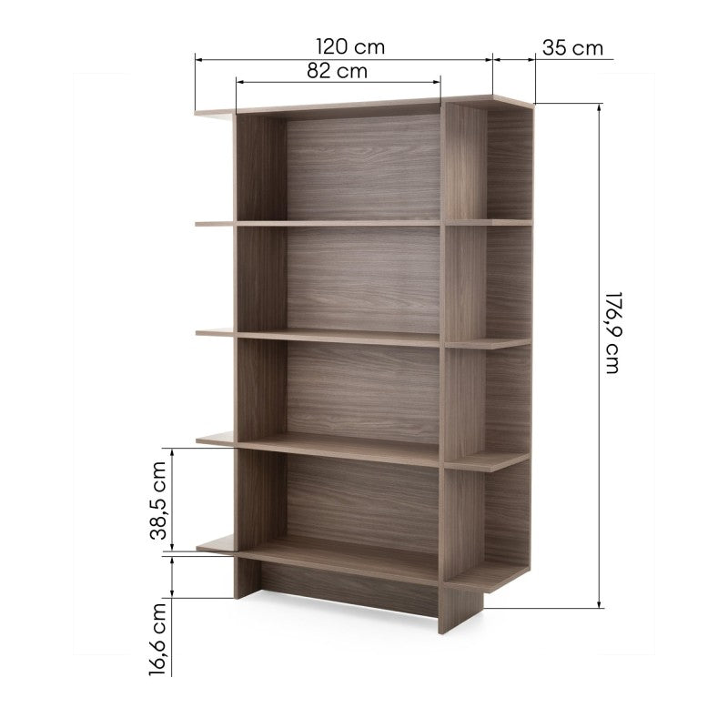 Bibliotecă Kanso, stejar perlat