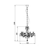 Lampa de tavan Zumaline Magnolia 110x48 Negru