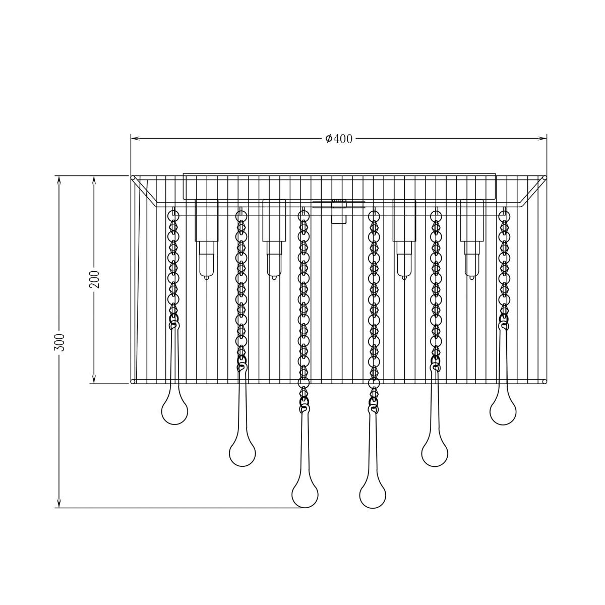 Lampa de tavan Zumaline VERONA 30x40 003064-009042