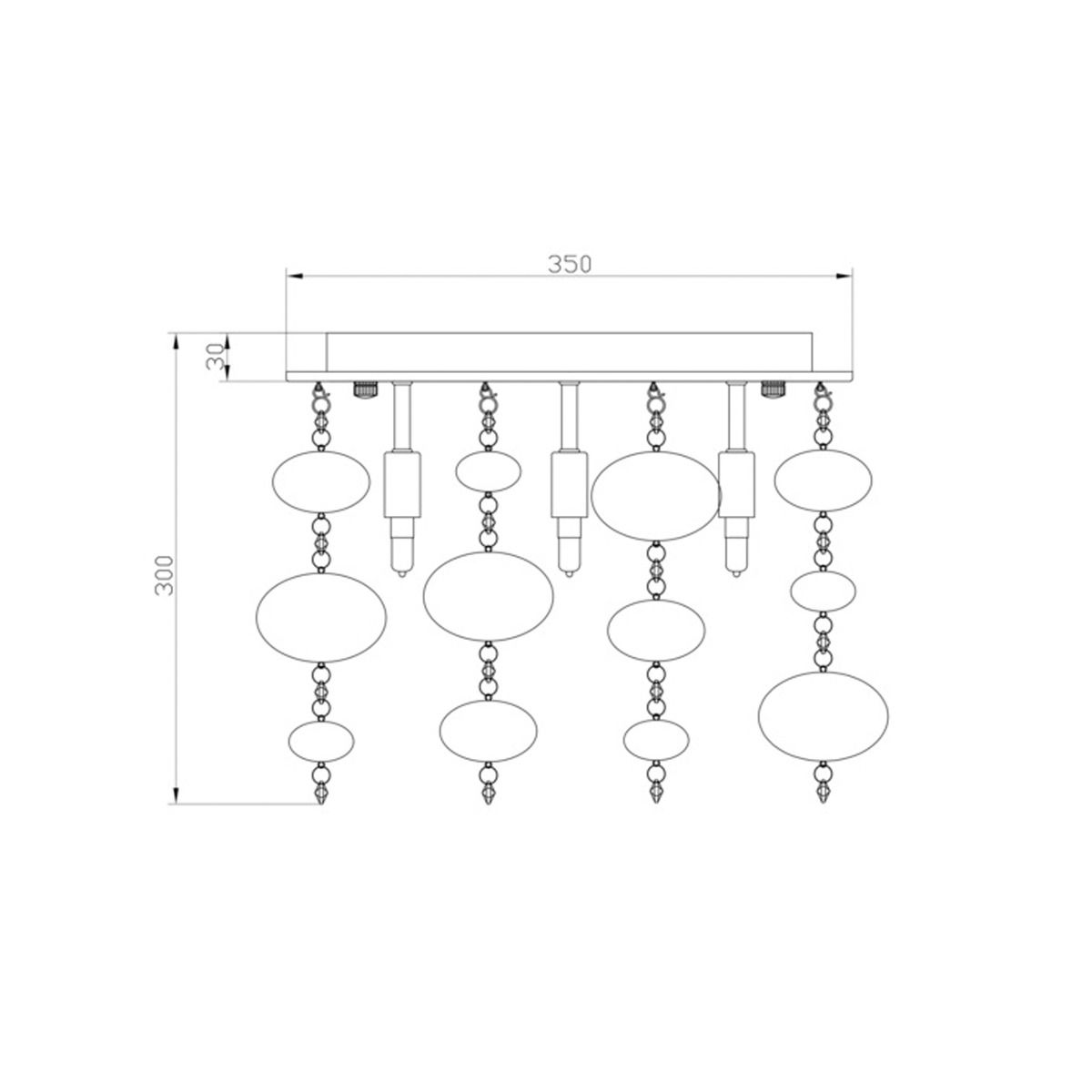 Lampa de tavan Zumaline Elli 30x35x35 003064-009046