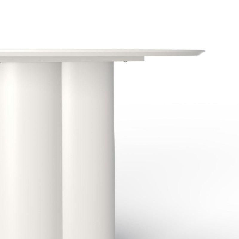 Masă de dining Adaggio, 120 cm, rotundă, gri-bej