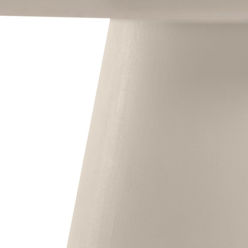 Masă de dining Aurora, 120 cm, rotundă, ecru, microciment