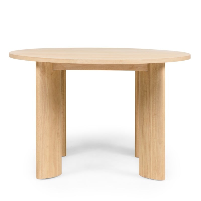 Masă de dining Bali, 120 cm, rotundă, crem și albă