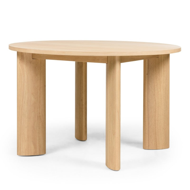Masă de dining Bali, 120 cm, rotundă, crem și albă