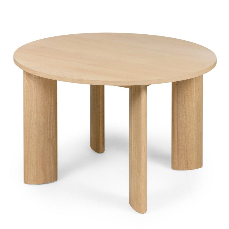 Masă de dining Bali, 120 cm, rotundă, crem și albă