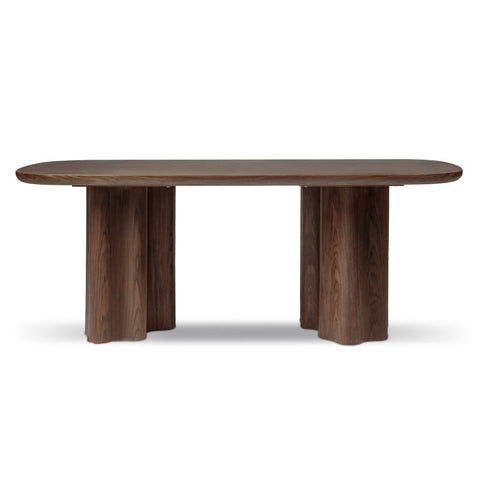 Masă de dining Jalo, 200x100 cm, nuc închis