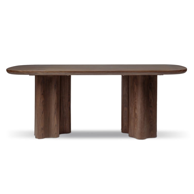 Masă de dining Jalo, 200x100 cm, nuc închis