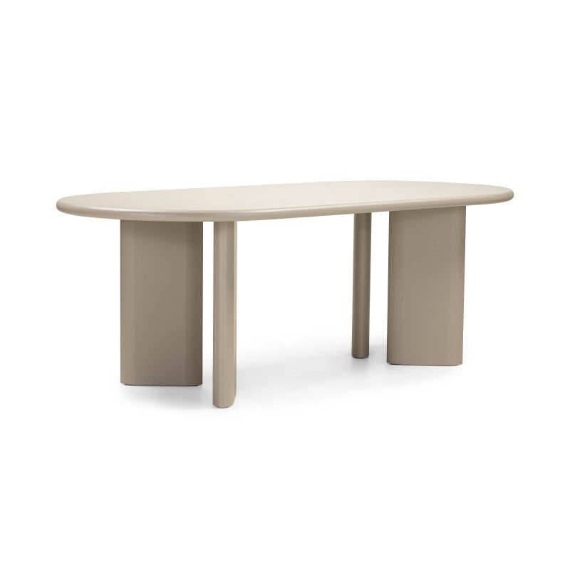 Masă de dining Lima, 220 cm, bej închis, ovală