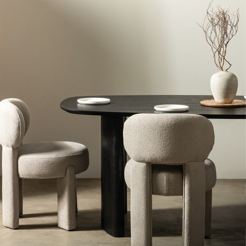 Masă de dining Oriento, 200 cm, ovală, furnir de frasin