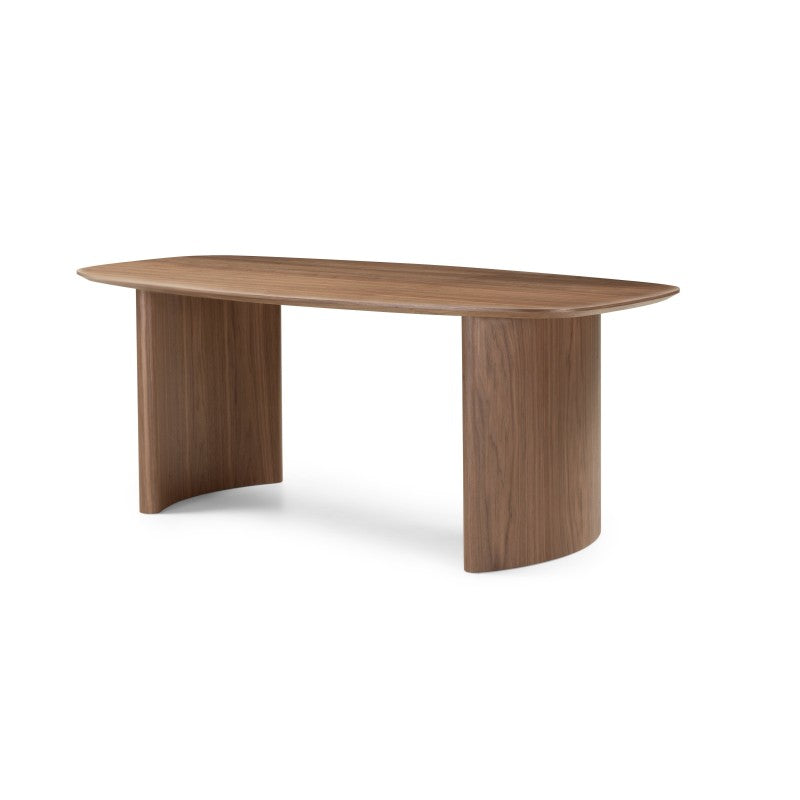 Masă de dining Oriento, 200 cm, ovală, furnir de nuc