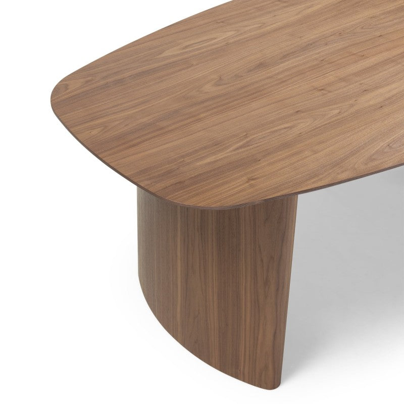 Masă de dining Oriento, 200 cm, ovală, furnir de nuc