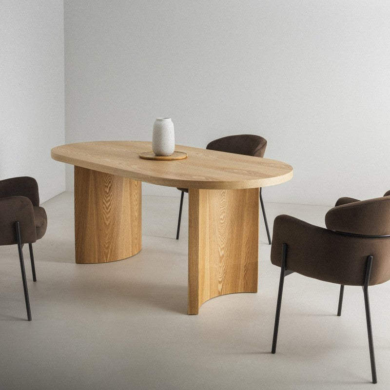 Masă de dining Portofino, 180 cm, ovală, frasin