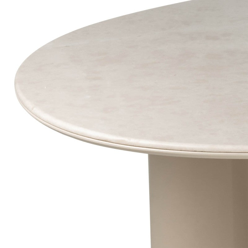 Masă de dining Rio, 160 cm, bej deschis/marmură