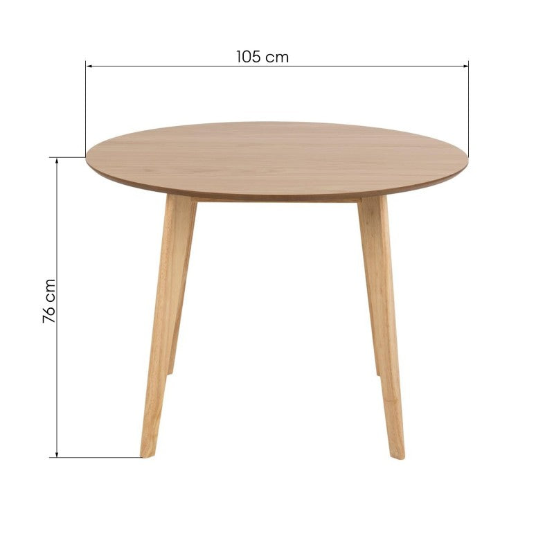 Masă de dining Roxby, 105 cm, stejar