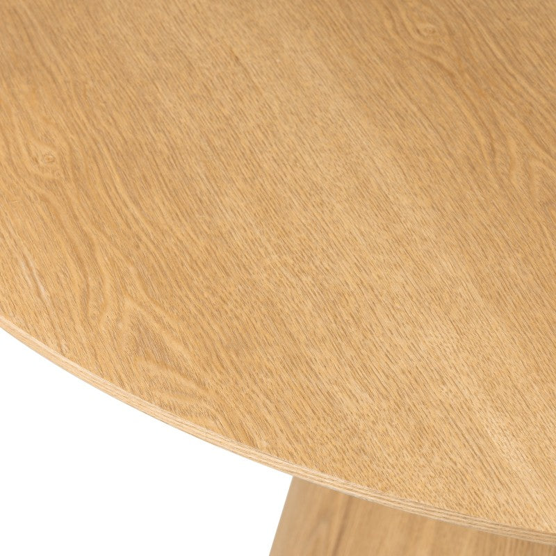 Masă de dining Stella, 120 cm, rotundă, natur, furnir de frasin