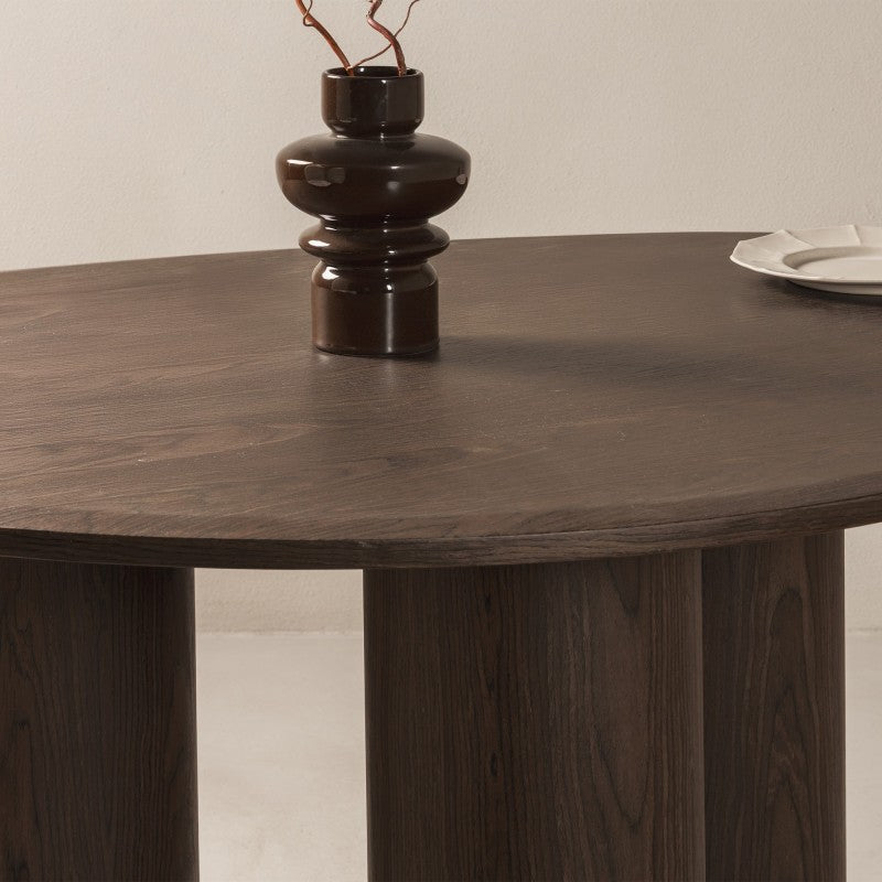 Masă de dining Vesper, 140 cm, nuc închis