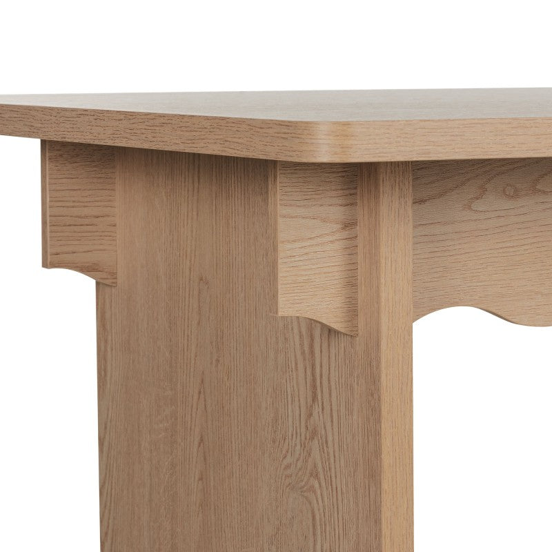 Masă extensibilă Floya, 140-200 cm, stejar Cremona Torro, val decorativ