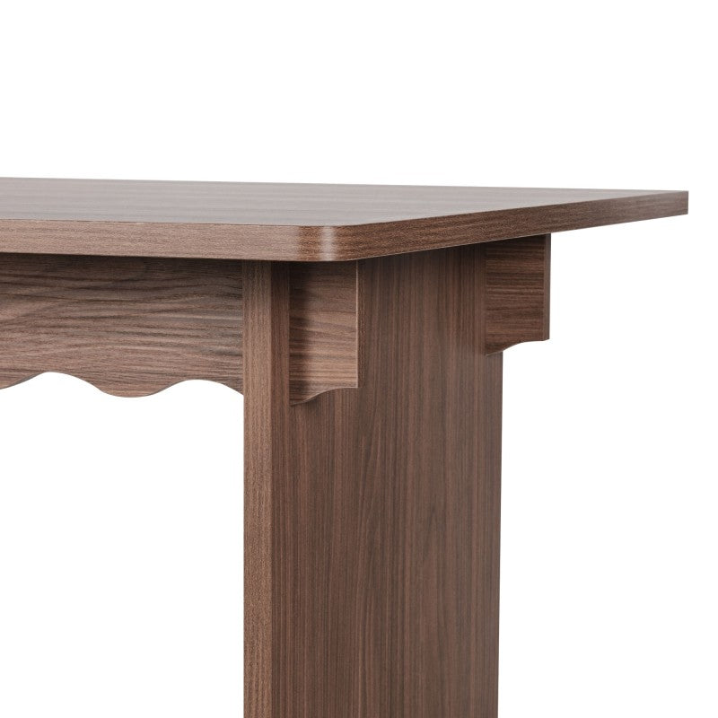 Masă extensibilă Floya, 140-200 cm, nuc Lincoln, val decorativ