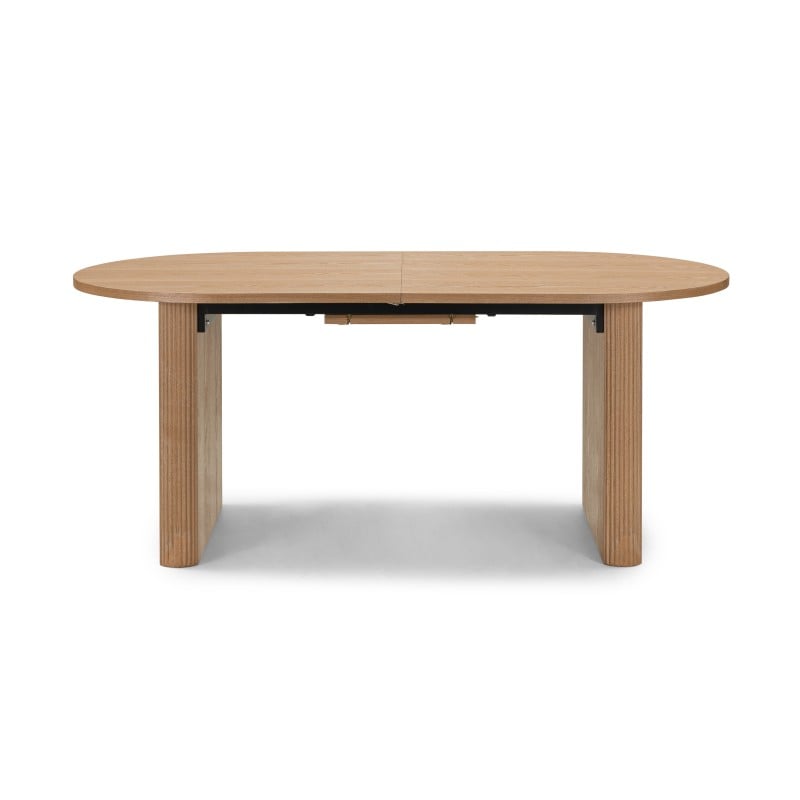 Masă extensibilă Inari, 180-220 cm, ovală, natur, furnir de frasin