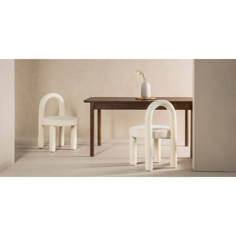 Masă extensibilă Iselio, 160-200 cm, dreptunghiulară, nuc, frasin