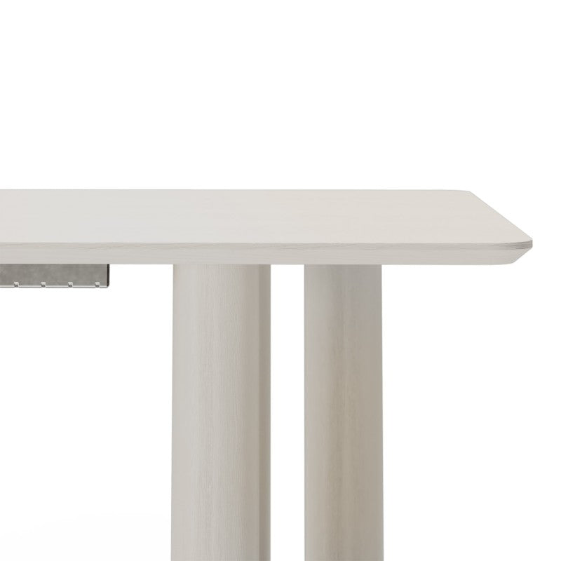 Masă extensibilă Loa, 140-200 cm, furnir de fag, cașmir, lemn de fag, rotunjită