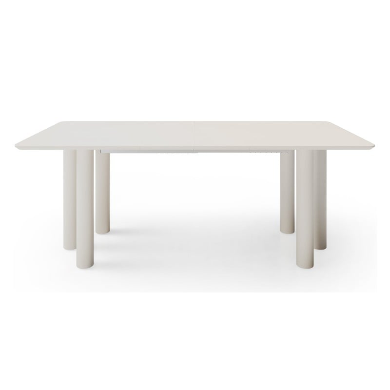 Masă extensibilă Loa, 140-200 cm, furnir de fag, cașmir, lemn de fag, rotunjită