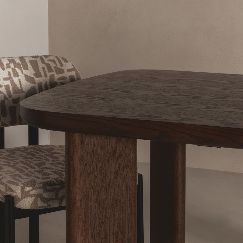 Masă extensibilă Marbella, 160-200 cm, dreptunghiulară, stejar închis