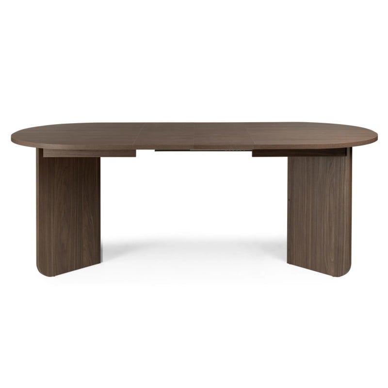 Masă extensibilă Mou, 140-200 cm, nuc Lincoln, blat oval