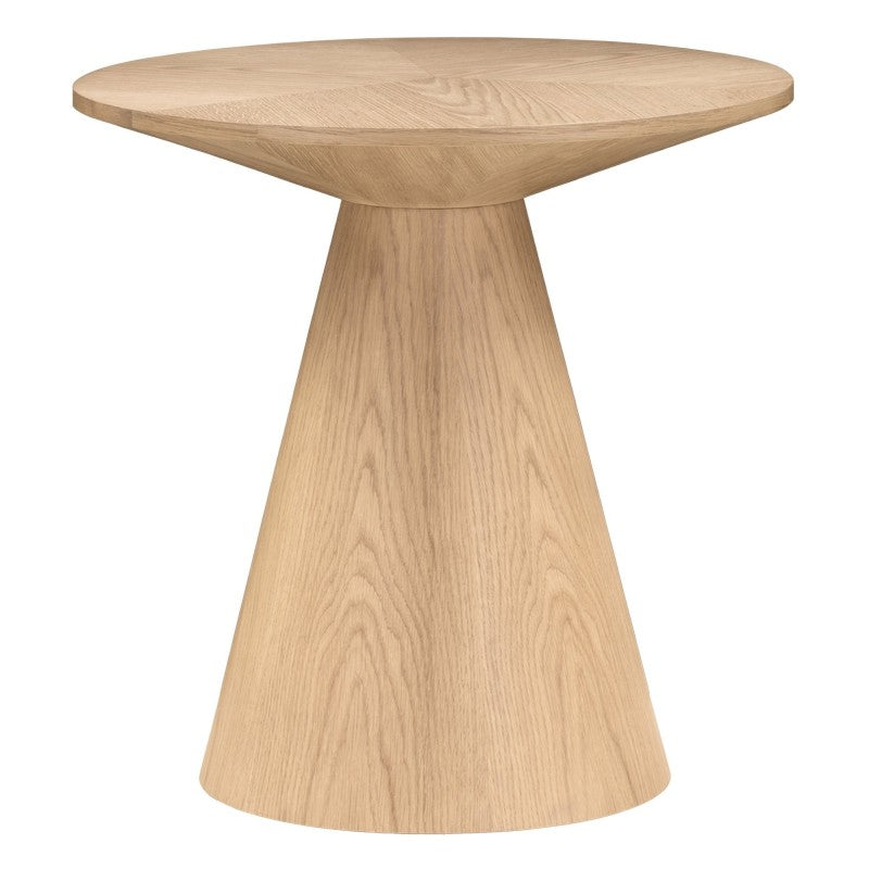 Măsuță auxiliară Abisko, 60 cm, rotundă, furnir de stejar natur