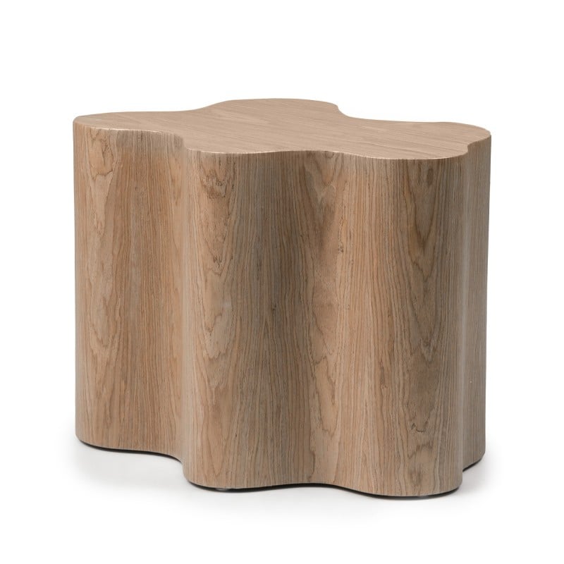 Măsuță auxiliară Cosmo, 66 cm, nuc, forme rotunjite