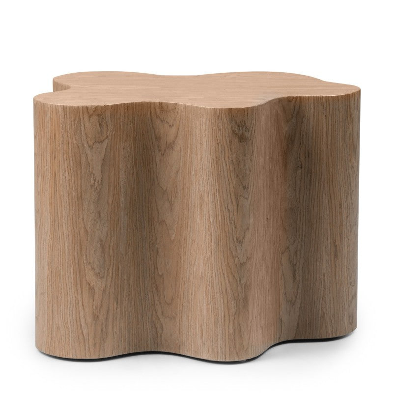 Măsuță auxiliară Cosmo, 66 cm, nuc, forme rotunjite