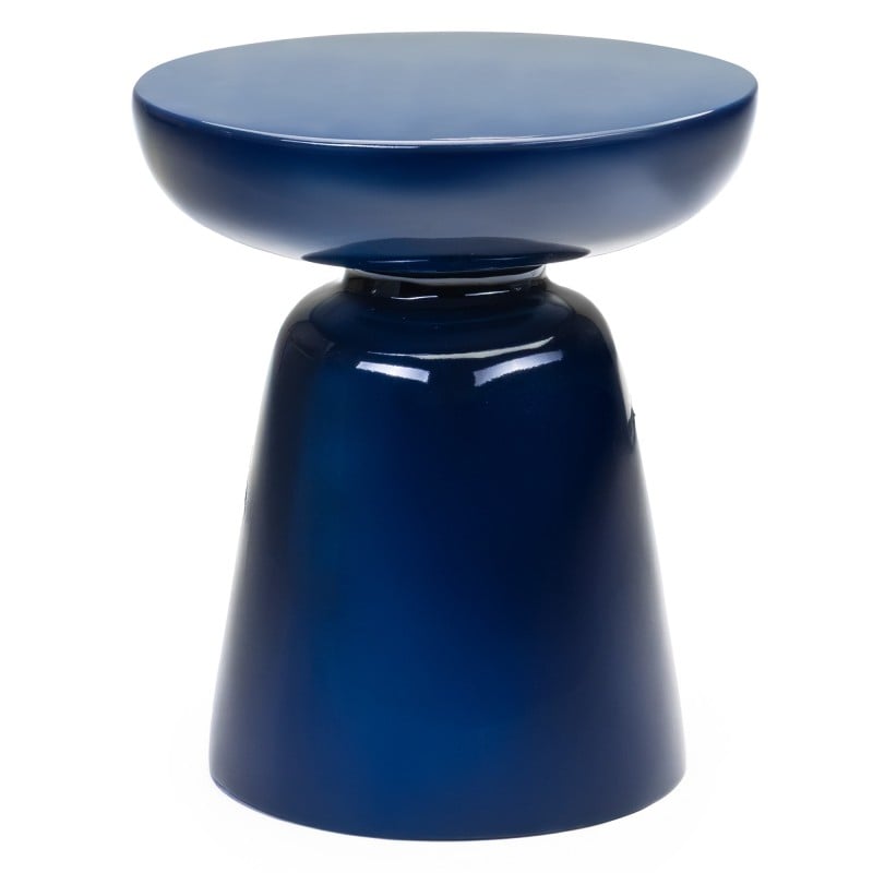Măsuță auxiliară Logan, 40 cm, cobalt, lucioasă