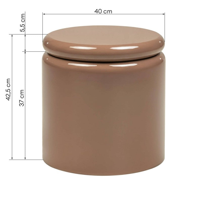 Măsuță auxiliară Lue, 40 cm, maro deschis, mocha, lucioasă