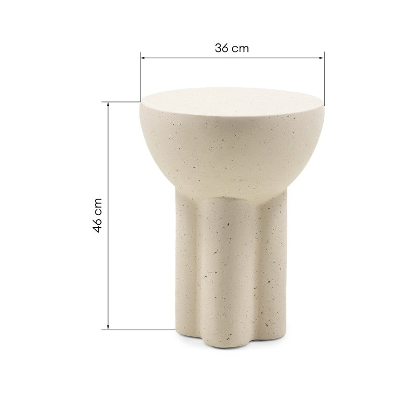 Măsuță auxiliară Poppy, beton, efect de granit