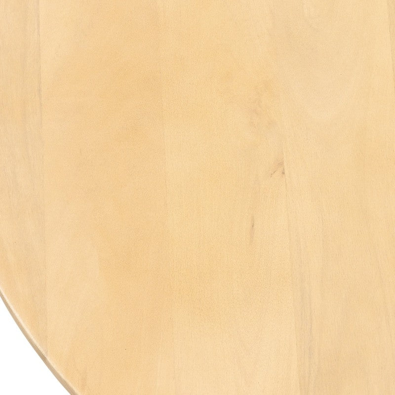 Măsuță de cafea Agostino, 80 cm, rotundă, lemn de mango, forme rotunjite